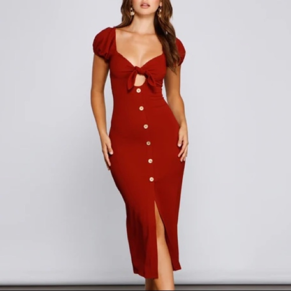Windsor Fall BUTTON UP CHIC MIDI DRESS